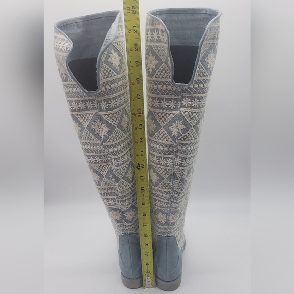 708- Free People Bren Textile Slouch Boots Size 7.5 NWT - Picture 6 of 11